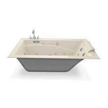 Maax 101265-000-004-002 - Optik 6032 Acrylic Alcove Right-Hand Drain Bathtub in Bone