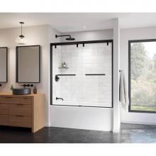 Maax 135320-900-340-000 - Uptown 56-59 x 58 in. 8 mm Bypass Tub Door for Alcove Installation with Clear glass in Matte Black