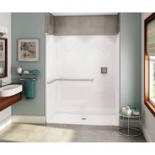 Maax 106035-000-002-100 - OPS-6030 - ADA L-Bar AcrylX Alcove Center Drain One-Piece Shower in White