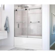 Maax 136270-900-350-000 - Duel 56-59 x 55 1/2 x 59 in. 8 mm Bypass Tub Door for Alcove Installation with Clear glass in Chro