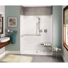 Maax 106038-000-002-106 - OPS-6030 ADA Compliant (with Seat) AcrylX Alcove Center Drain One-Piece Shower in White