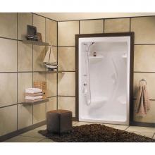 Maax 101139-R-000-001 - Stamina 48-I 51 in. x 35.75 in. x 85.25 in. 1-piece Shower with Right Seat, Center Drain in White