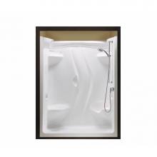 Maax 101142-2R-000-001 - Stamina 60-II 59.5 in. x 35.75 in. x 76.375 in. 1-piece Shower with Two Seats, Right Drain in Whit