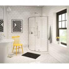 Maax 101424-000-001 - NA 40.125 in. x 40.125 in. x 4.125 in. Neo-Angle Corner Shower Base with Center Drain in White