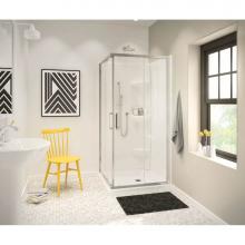 Maax 101432-000-001 - SQ. 36.125 in. x 36.125 in. x 4.125 in. Square Corner Shower Base with Center Drain in White