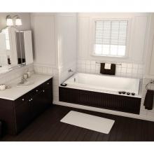 Maax 101456-103-001 - Pose 59.875 in. x 29.875 in. Drop-in Bathtub with Aeroeffect System End Drain in White