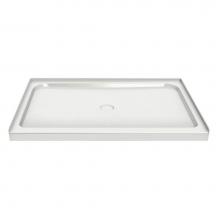 Maax 102002-000-001 - MAAX 47.75 in. x 34.125 in. x 4.125 in. Rectangular Alcove Shower Base with Center Drain in White