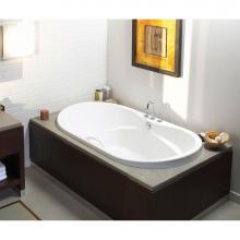 Maax 102759-055-001 - Living 72 in. x 36 in. Drop-in Bathtub with Aerofeel System Center Drain in White