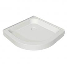 Maax 105047-000-001 - NR 36.125 in. x 36.125 in. x 6.125 in. Neo-Round Corner Shower Base with Center Drain in White