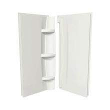 Maax 105062-000-001 - 30 in. x 1.5 in. x 72 in. Direct to Stud Two Wall Set in White