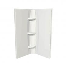 Maax 105064-000-001 - 36 in. x 1.5 in. x 72 in. Direct to Stud Two Wall Set in White