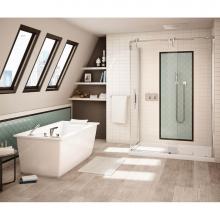 Maax 105571-055-001 - Optik F 60 in. x 32 in. Freestanding Bathtub with Aerofeel System End Drain in White