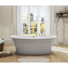 Maax 105744-000-006 - Ella Sleek 66 in. x 36 in. Freestanding Bathtub with Center Drain in Sterling Silver