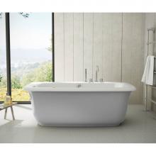 Maax 105756-000-006 - Miles 66 in. x 36 in. Freestanding Bathtub with Center Drain in Sterling Silver