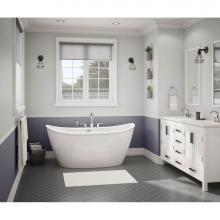 Maax 106192-000-002 - Delsia 60 in. x 32 in. Freestanding Bathtub with Center Drain in White