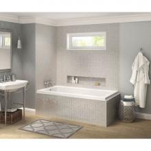 Maax 106205-R-097-001 - Pose 6632 IF Acrylic Corner Left Right-Hand Drain Combined Whirlpool & Aeroeffect Bathtub in W