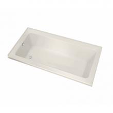 Maax 106207-L-000-007 - Pose 6636 IF Acrylic Alcove Left-Hand Drain Bathtub in Biscuit