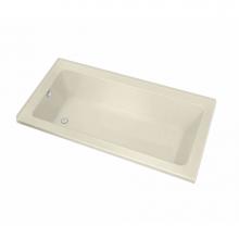 Maax 106211-L-003-004 - Pose 7236 IF Acrylic Corner Left Left-Hand Drain Whirlpool Bathtub in Bone