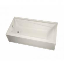 Maax 106222-L-097-007 - Exhibit 6632 IFS AFR Acrylic Alcove Left-Hand Drain Combined Whirlpool & Aeroeffect Bathtub in