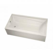 Maax 106226-L-000-007 - Exhibit 7232 IFS AFR Acrylic Alcove Left-Hand Drain Bathtub in Biscuit