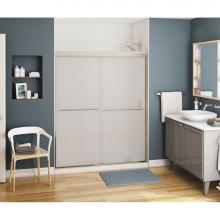 Maax 134664-981-305 - Kameleon SC 51-55 in. x 71 in. Bypass Alcove Shower Door with Mistelite Glass in Brushed Nickel