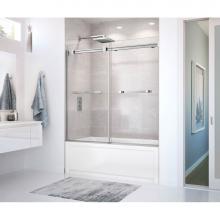 Maax 136270-900-084-000 - Duel 56-59 x 55 1/2-59 in. 8 mm Sliding Tub Door for Alcove Installation with Clear glass in Chrom