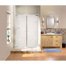 Maax 136452-981-084-000 - Kleara 2-panel 39.5-42.5 in. x 69 in. Pivot Alcove Shower Door with Mistelite Glass in Chrome