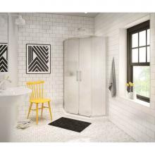 Maax 137442-981-305-000 - Radia Neo-angle 40 in. x 40 in. x 71.5 in. Sliding Corner Shower Door with Mistelite Glass in Brus