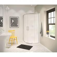 Maax 137444-981-084-000 - Radia Neo-round 36 in. x 36 in. x 71.625 in. Sliding Corner Shower Door with Mistelite Glass in Ch