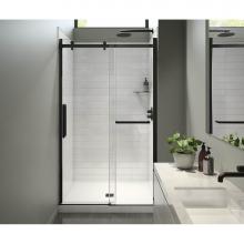 Maax 138954-900-340-000 - Halo Pro 44 1/2-47 x 78 3/4 in. 8 mm Sliding Shower Door with Towel Bar for Alcove Installation wi