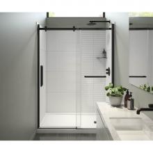 Maax 138956-900-340-000 - Halo Pro 56 1/2-59 x 78 3/4 in. 8 mm Sliding Shower Door with Towel Bar for Alcove Installation wi