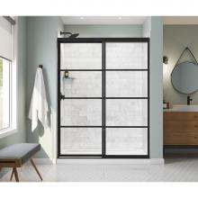 Maax 135332-972-340-000 - Incognito 76 Shaker 56-59 x 76 in. 8mm Sliding Shower Door for Alcove Installation with Shaker gla