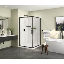Maax 137451-900-340-000 - Radia Square 42 x 42 x 71 1/2 in. 6 mm Sliding Shower Door for Corner Installation with Clear glas