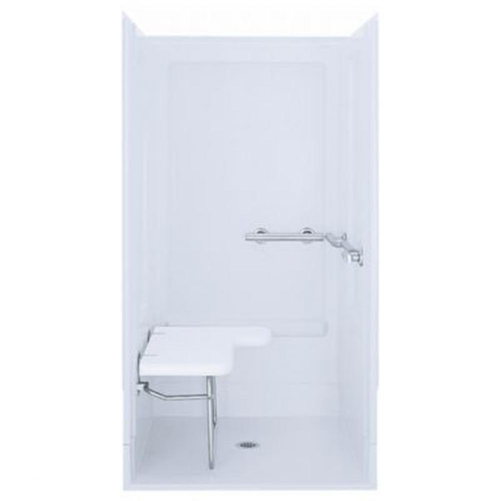 OC-SS-39 39-5/8&apos;&apos; x 39-3/8&apos;&apos; x 72&apos;&apos; transfer shower stall with seat