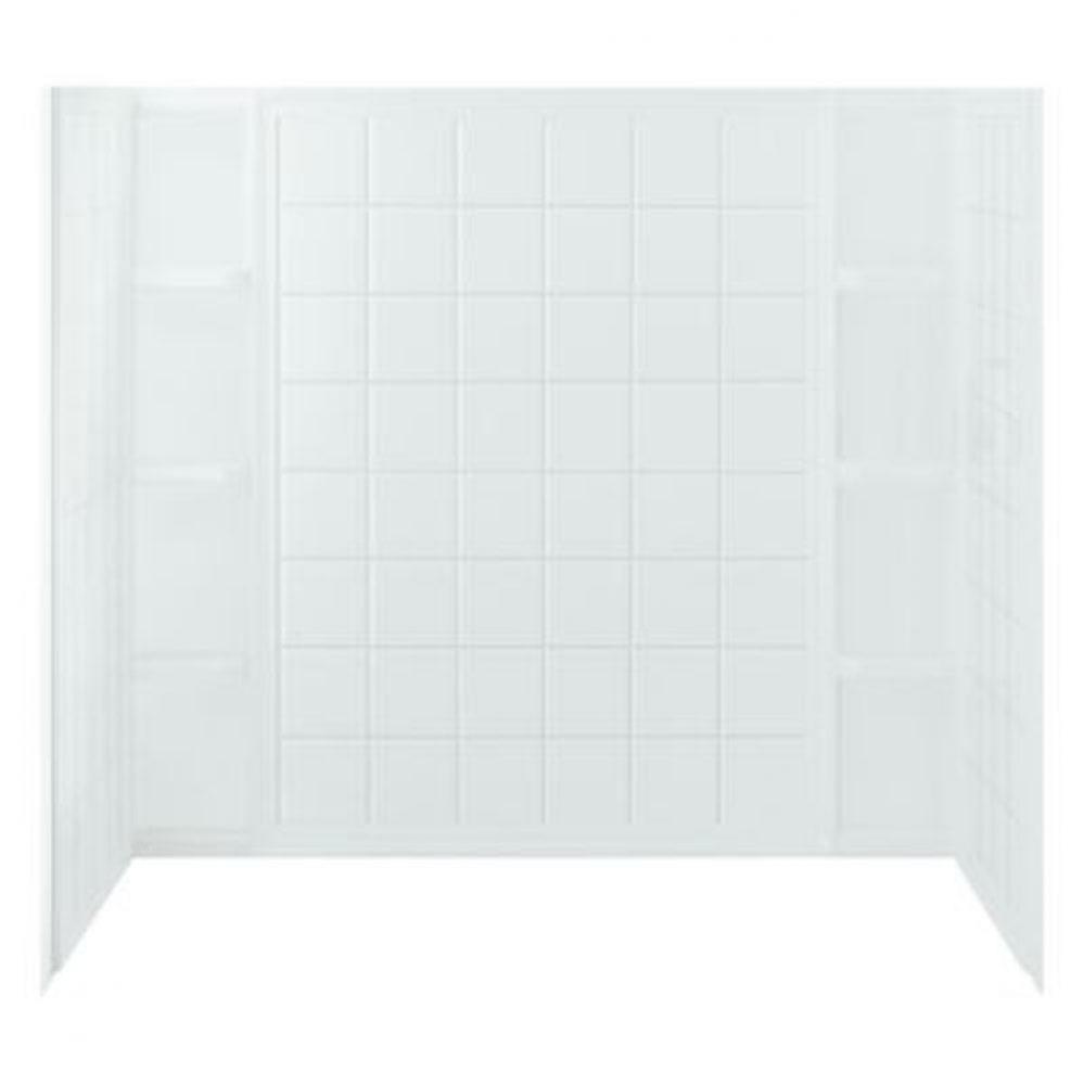 Ensemble™ 60&apos;&apos; x 37-1/2&apos;&apos; tile bath/shower wall set with Aging in Place back