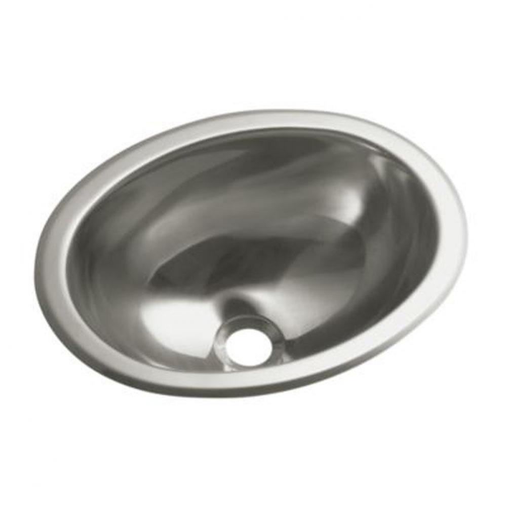 Oval drop-in/undermount bathroom sink