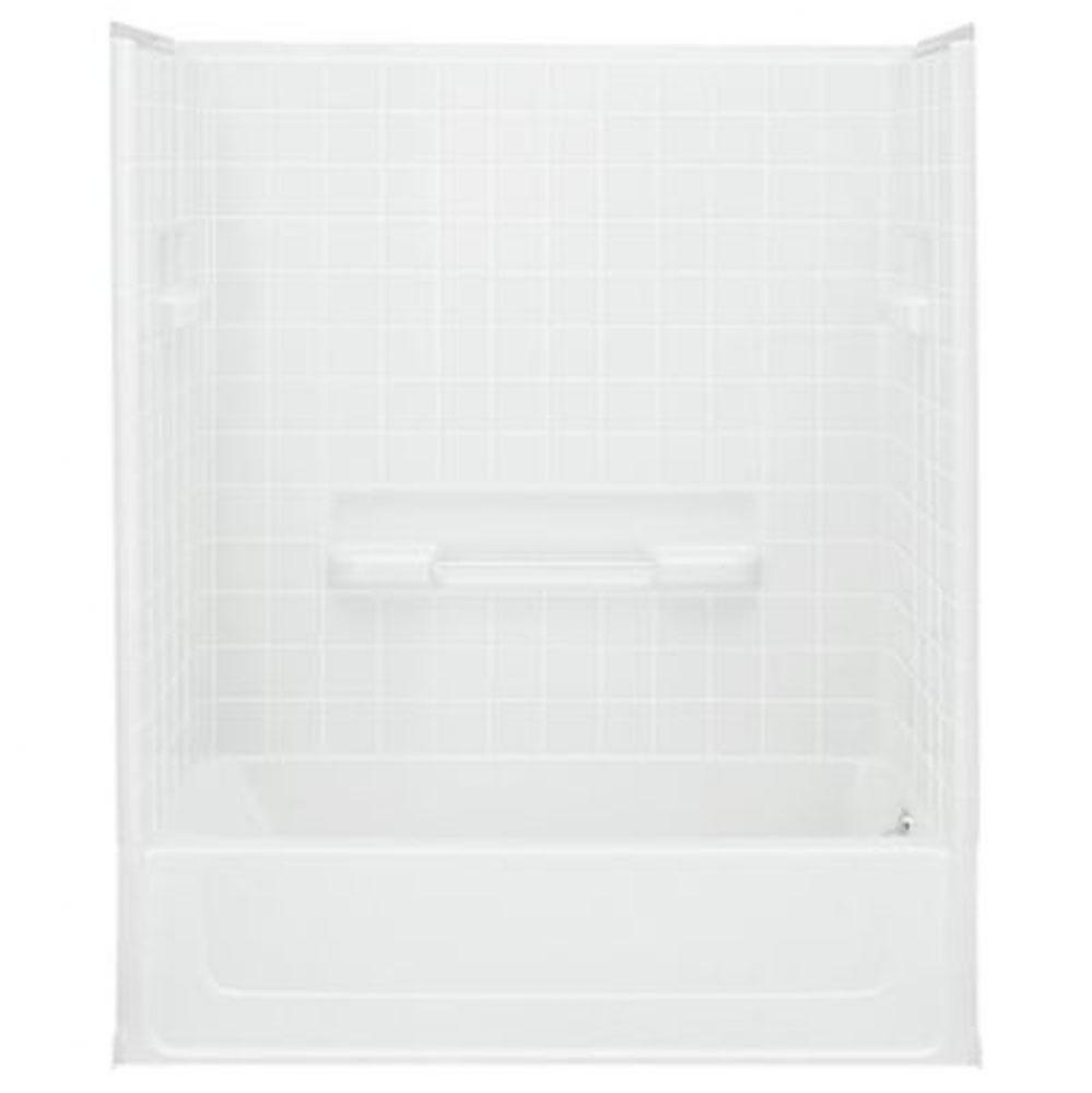 All Pro&#xae; 60-1/4&apos;&apos; x 30&apos;&apos; bath/shower with Aging in Place backer boards wi