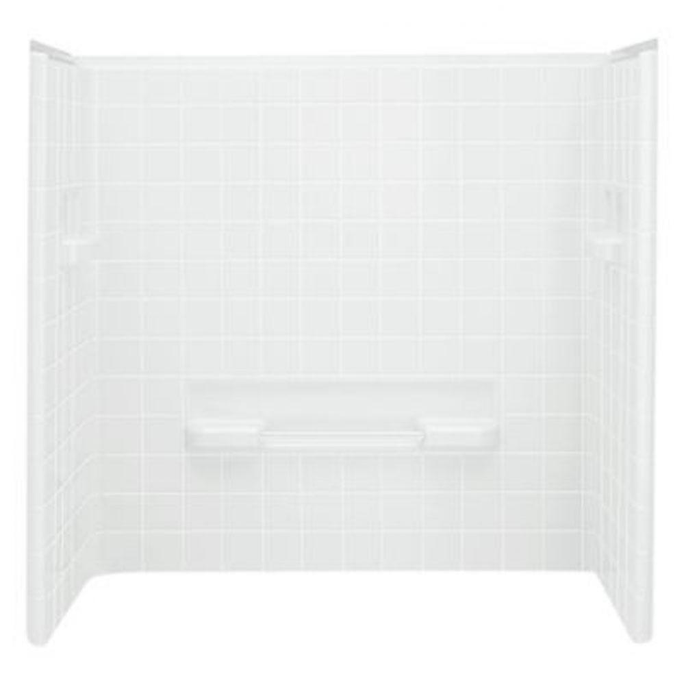 All Pro&#xae; 60&apos;&apos; x 30&apos;&apos; bath/shower wall set with Aging in Place backerboard
