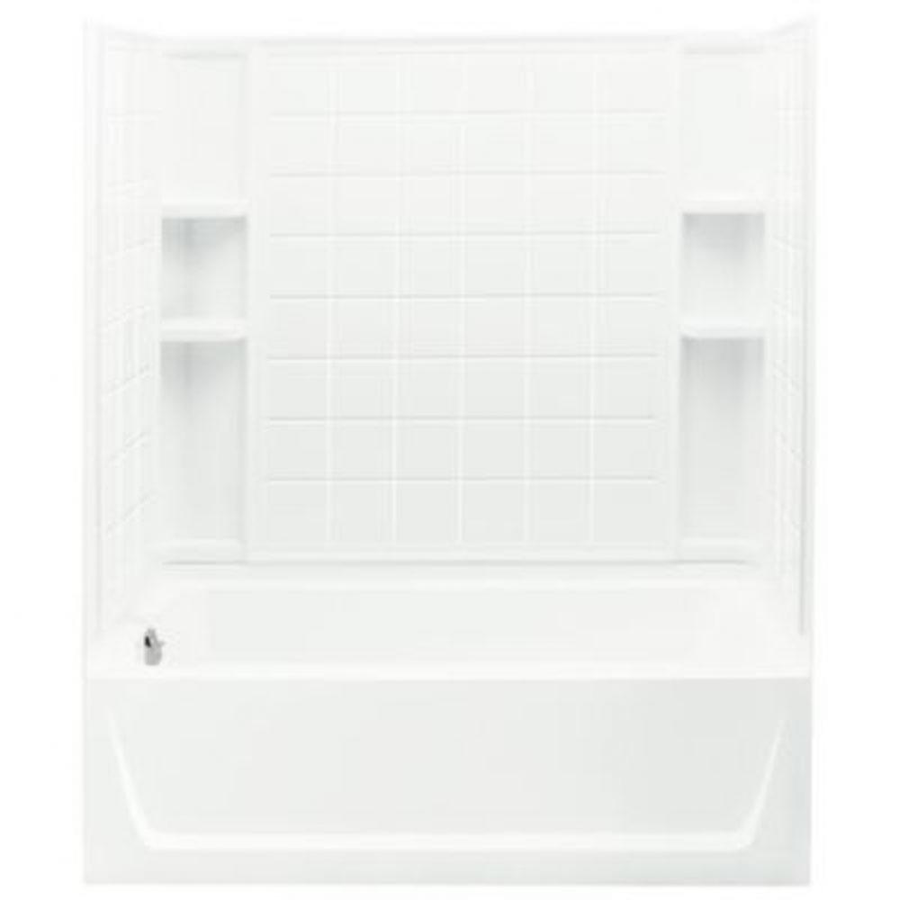 Ensemble™ 60-1/4&apos;&apos; x 32&apos;&apos; tile bath/shower with left-hand drain