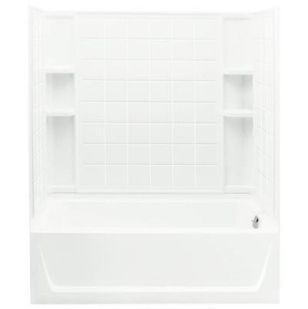 Ensemble™ 60-1/4&apos;&apos; x 32&apos;&apos; tile bath/shower with Aging in Place backerboards