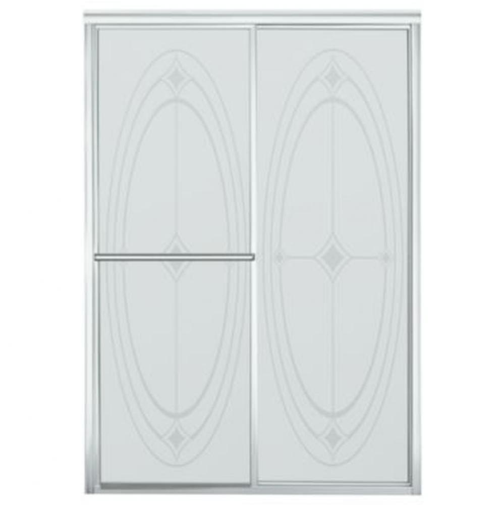 Deluxe Framed sliding shower door, 70&apos;&apos; H x 43-7/8 - 48-7/8&apos;&apos; W, with 1/8&apos