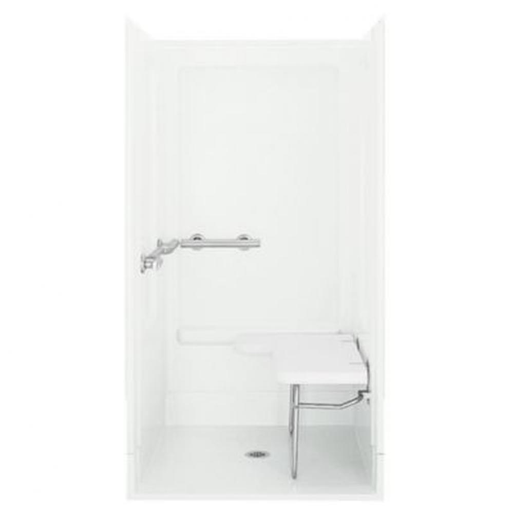 OC-SS-39 39-5/8&apos;&apos; x 39-3/8&apos;&apos; x 72&apos;&apos; transfer shower stall with seat