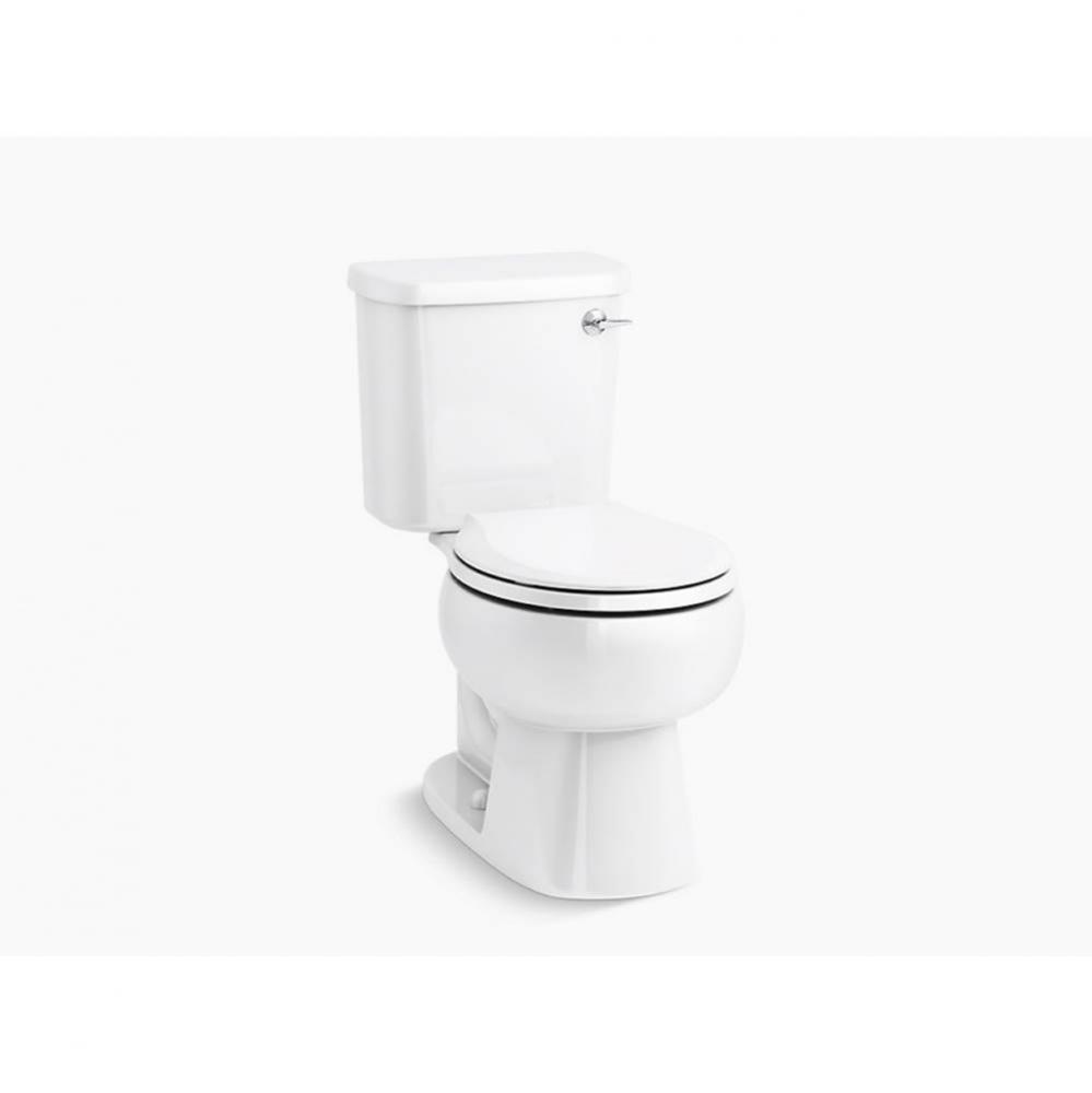 Windham™ Two-piece round-front 1.28 gpf toilet with right-hand trip lever