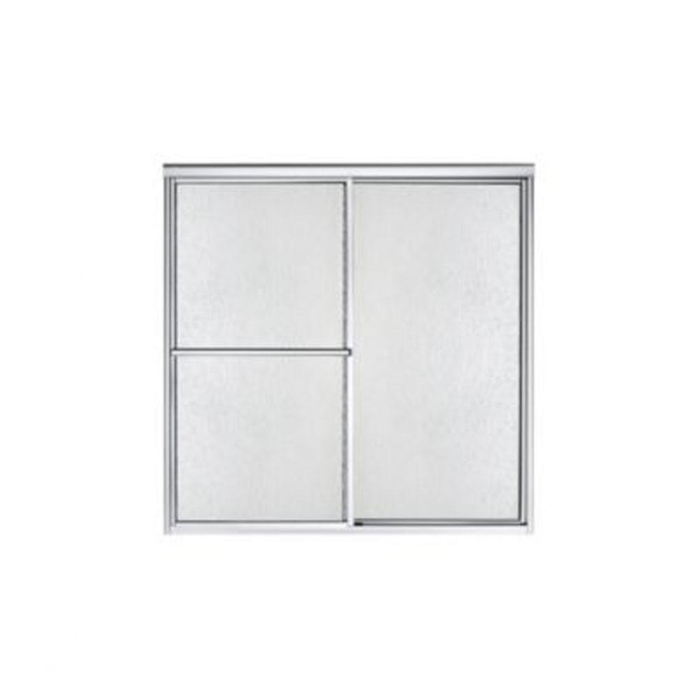 Deluxe Framed sliding bath door, 55-1/4&apos;&apos; H x 51-1/4 - 56-1/4&apos;&apos; W, with 1/8&ap