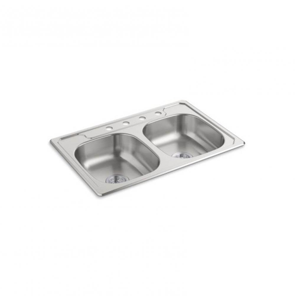 Middleton(R) 33&apos;&apos; x 22&apos;&apos; x 6&apos;&apos; Double Basin Sink, 20 pack