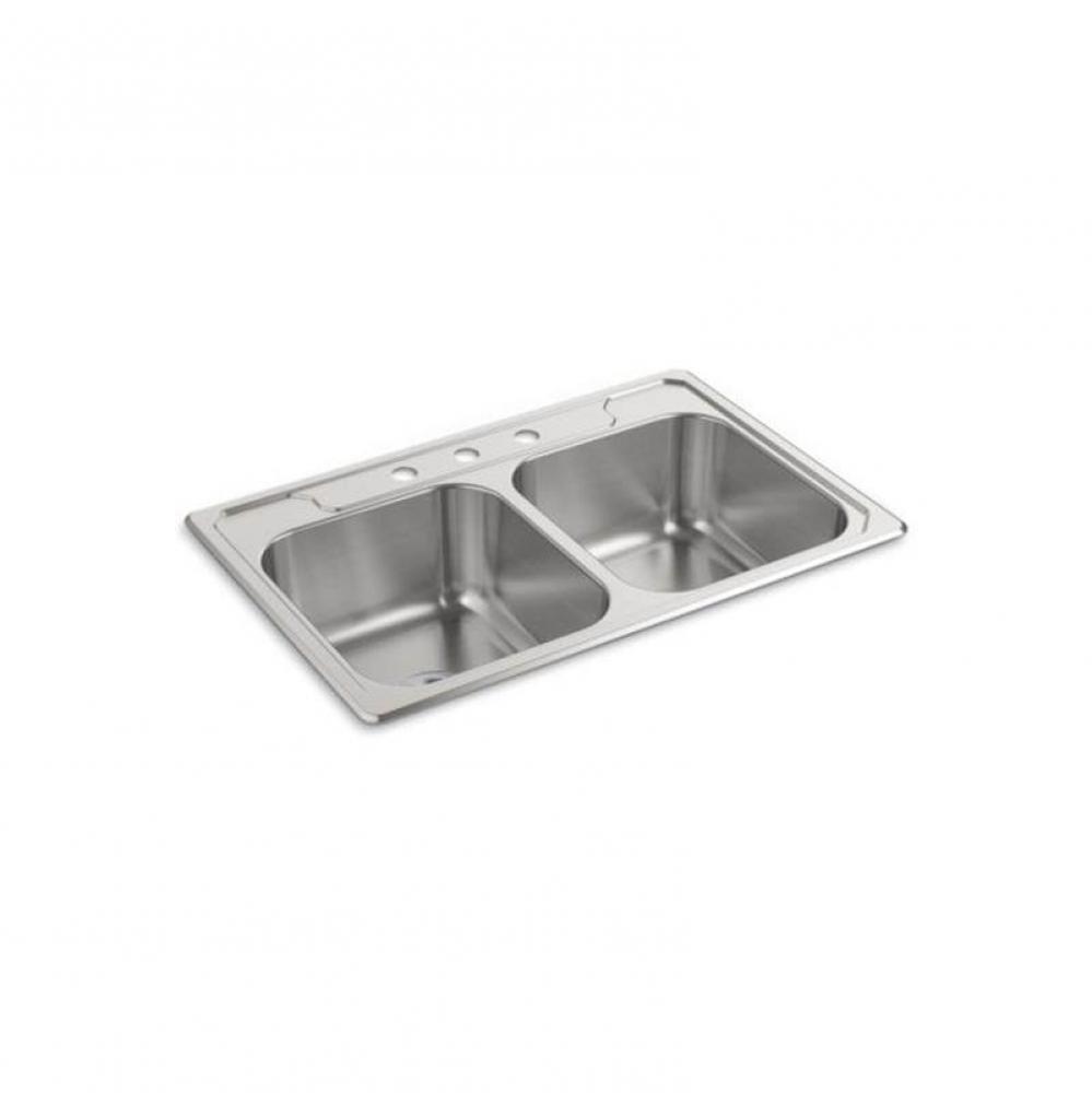 Middleton&#xae; Top-Mount Double-Equal Kitchen Sink, 33&apos;&apos; x 22&apos;&apos; x 8&apos;&apo