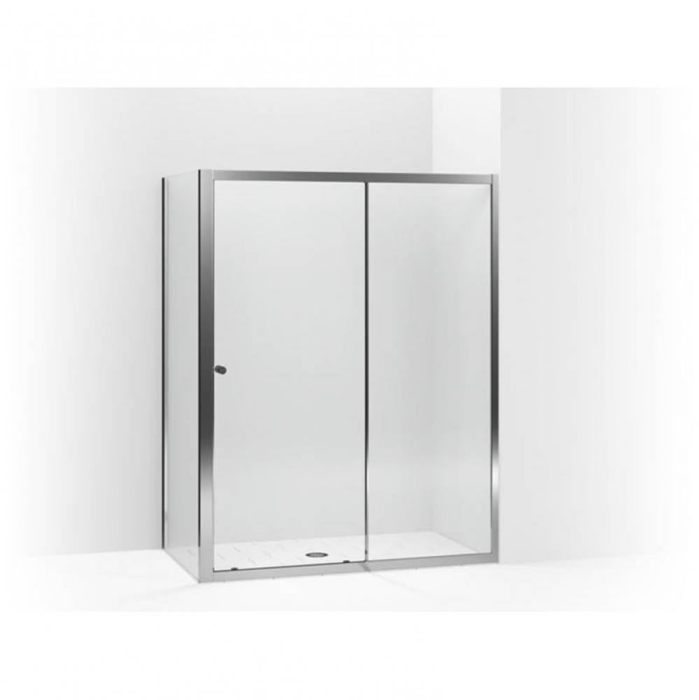 Whiston&#xae; Frameless sliding shower door, 73&apos;&apos; H x 56-7/8 - 58-7/8&apos;&apos; W, wit