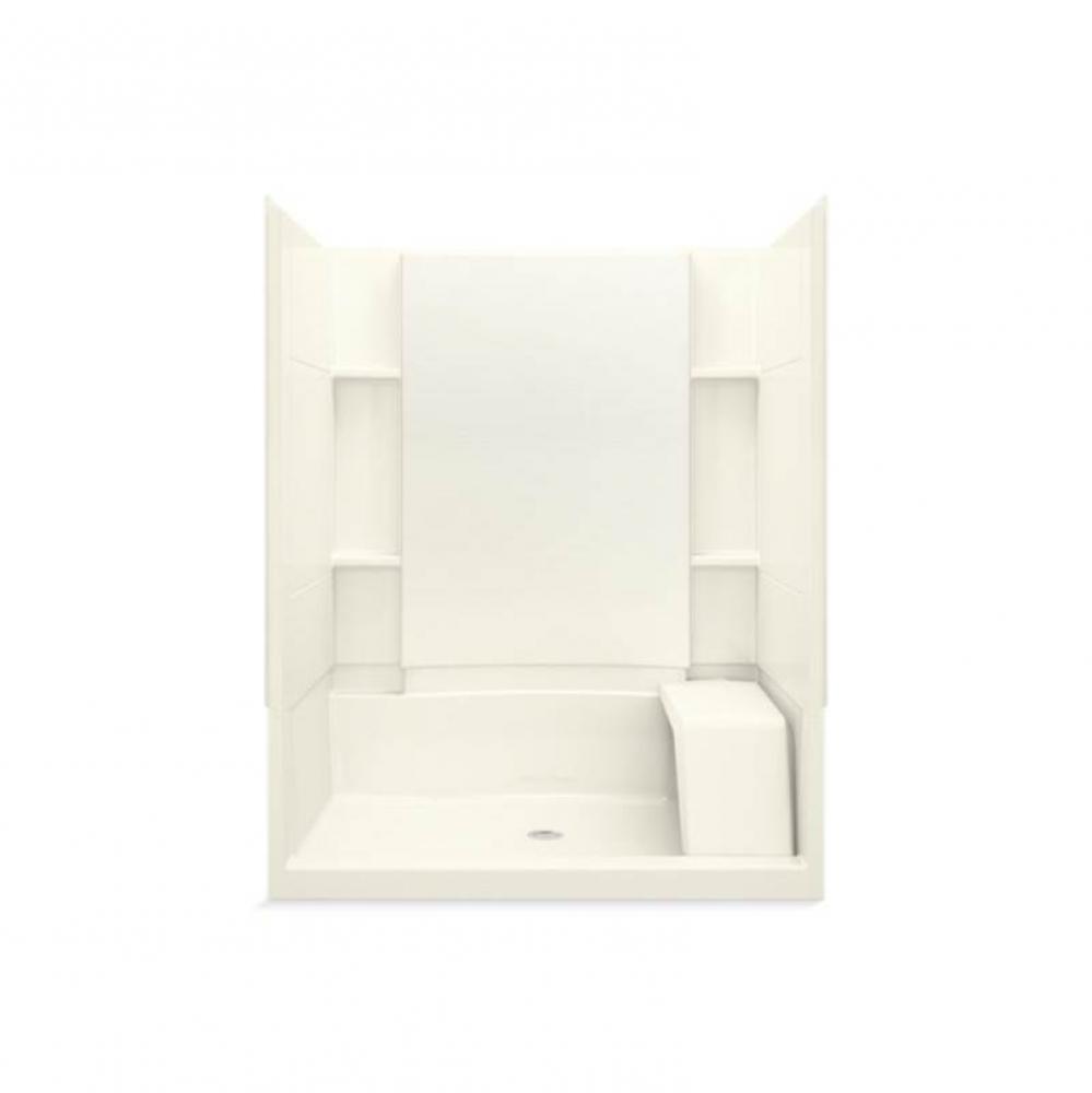 Accord&#xae; 60-1/4&apos;&apos; x 36&apos;&apos; x 74-1/2&apos;&apos; shower stall with seat and c