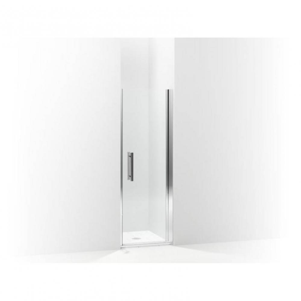 Finesse™ Peak&#xae; Headerless frameless pivot shower door 27&apos;&apos; max opening x 67&apos;