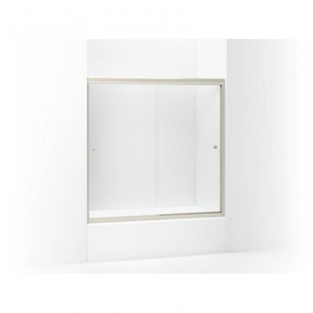 Finesse™ Frameless sliding bath door, 58-1/16&apos;&apos; H x 54-5/8 - 59-5/8&apos;&apos; W, wit